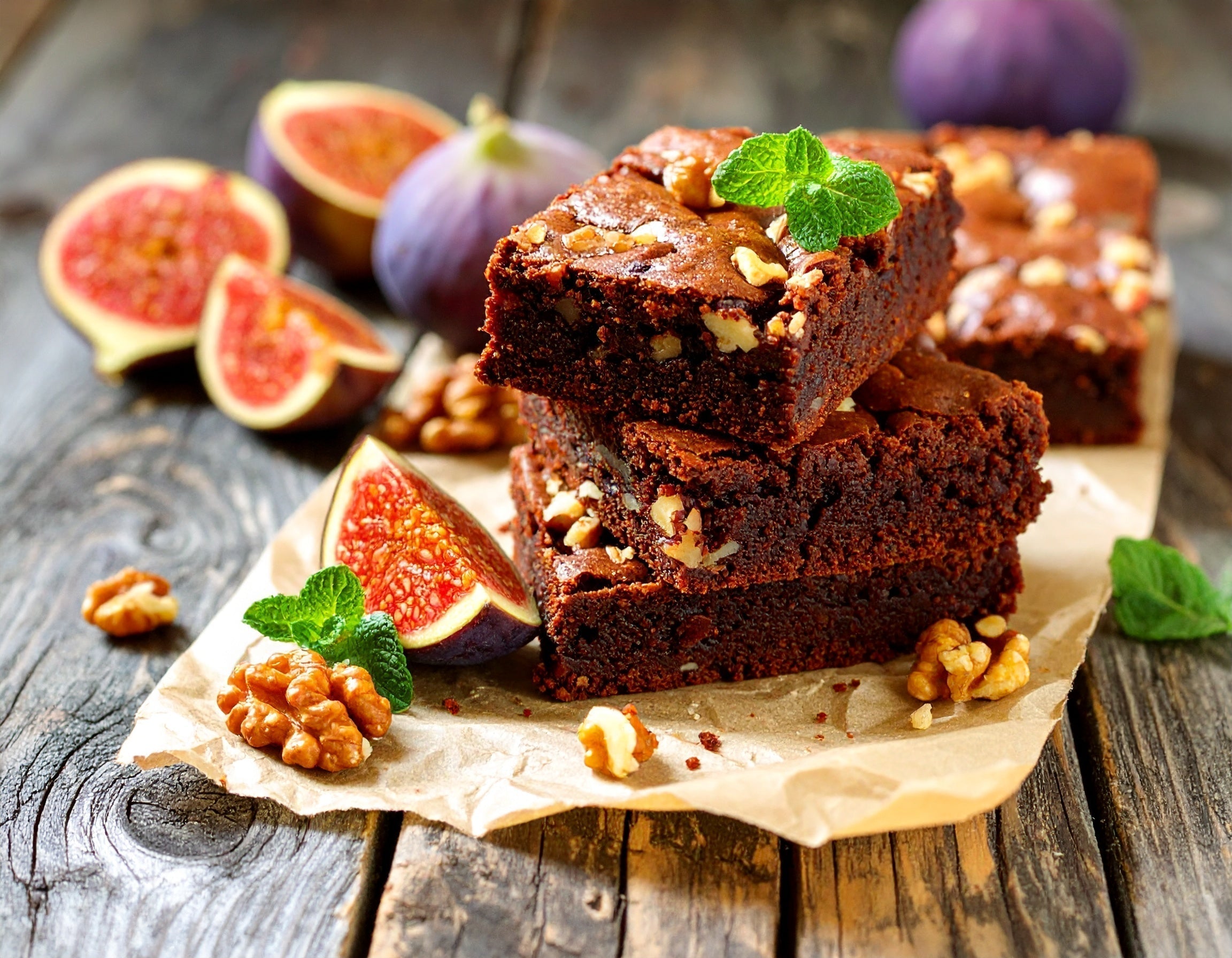 Fig & Walnut Brownies
