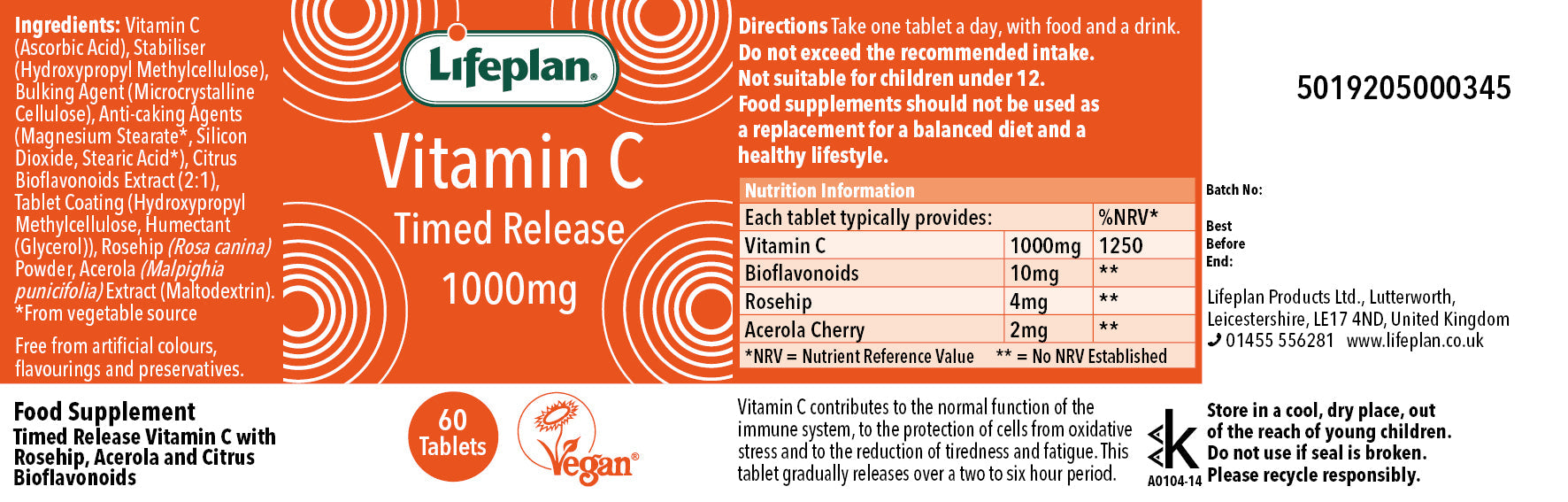 Vitamin C (Time Release) 1000mg