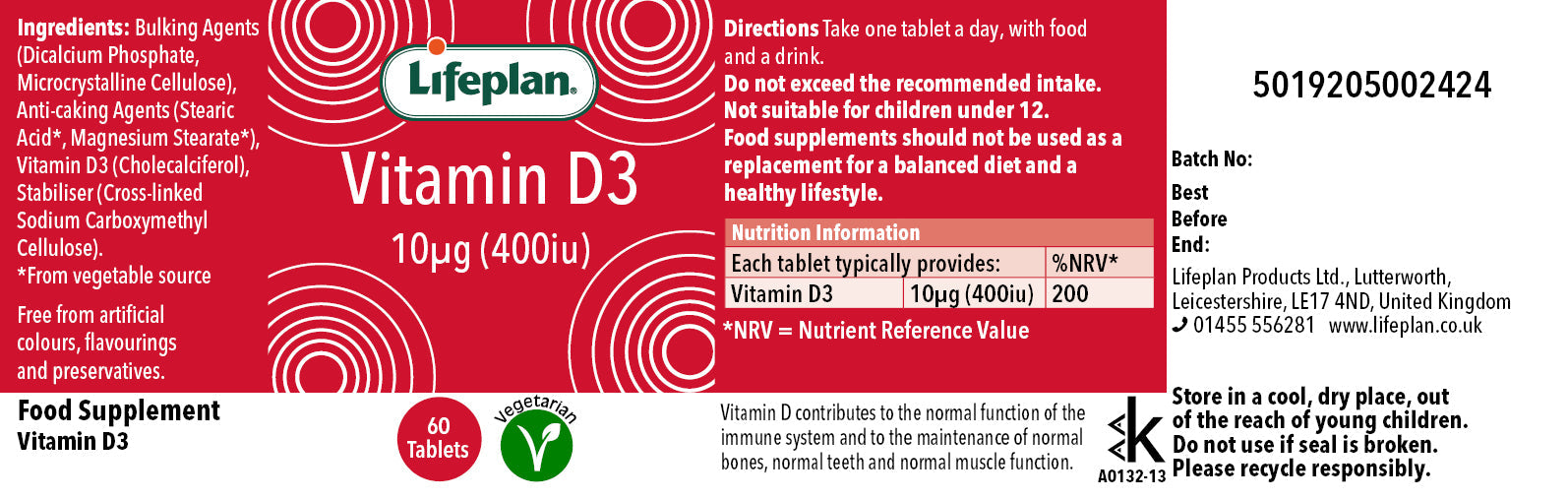 Vitamin D3 400iu