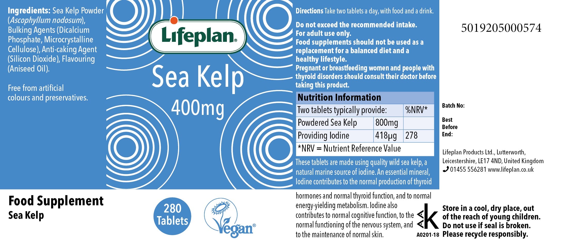 Sea Kelp 400mg