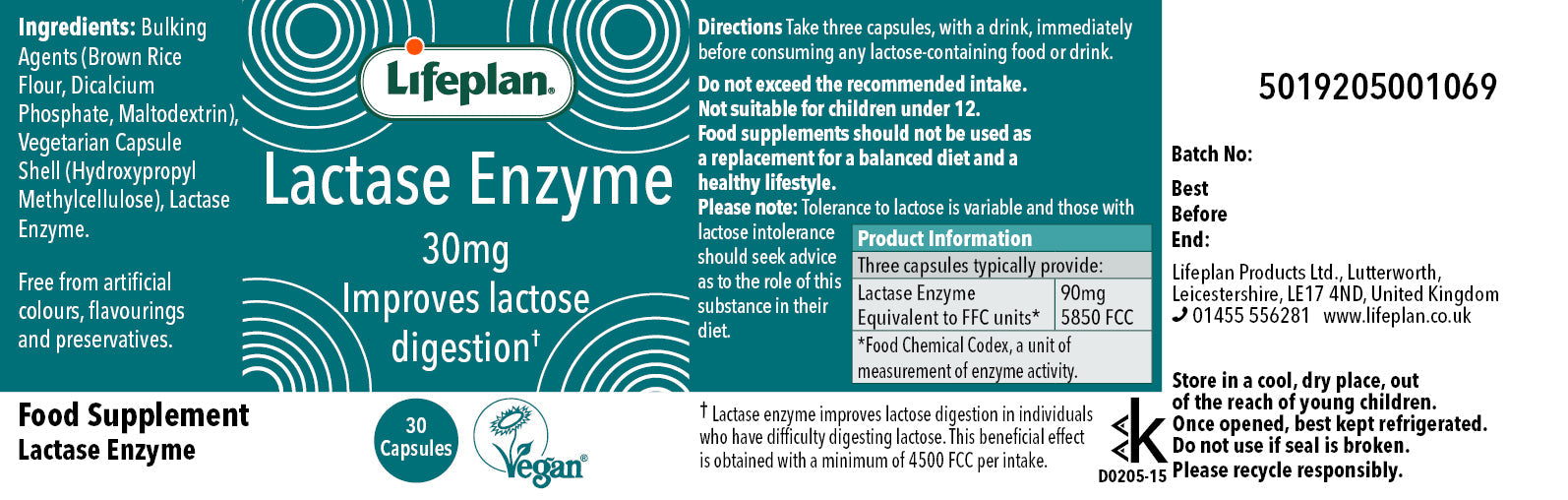 Lactase Enzyme