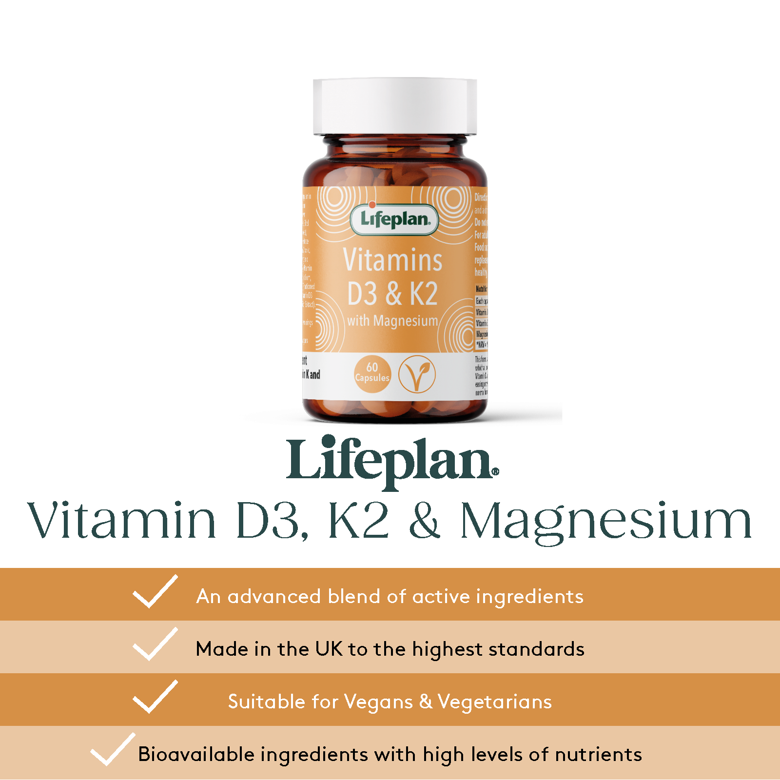 Vitamin D3 &, K2 with Magnesium