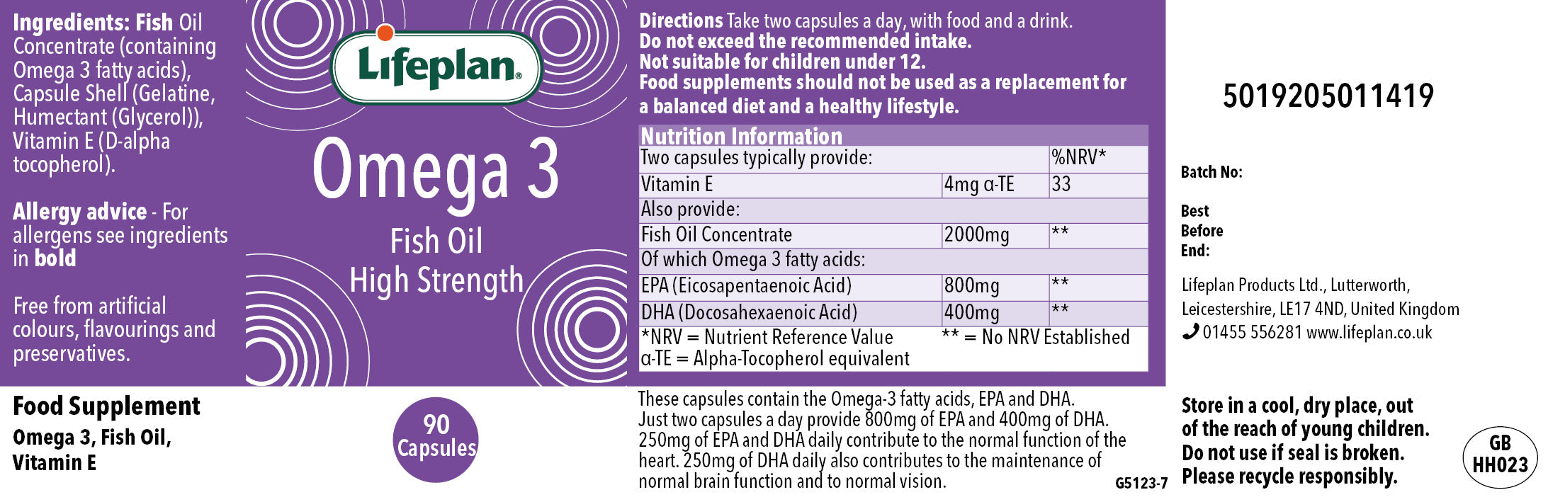 Super Hi-Strength Omega 3 Fish Oil 1000mg