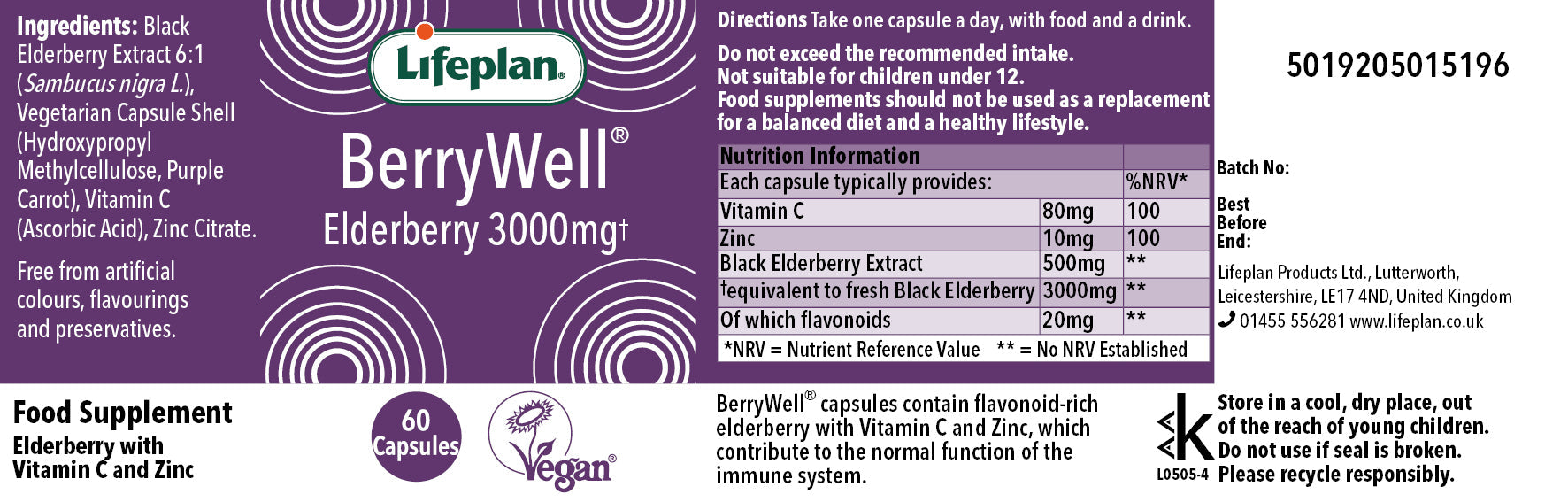 BerryWell® High Strength Elderberry