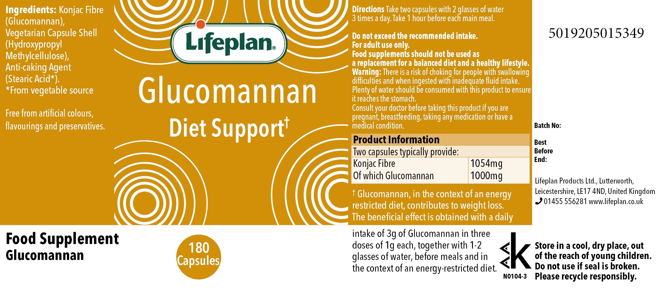 Glucomannan Diet Support