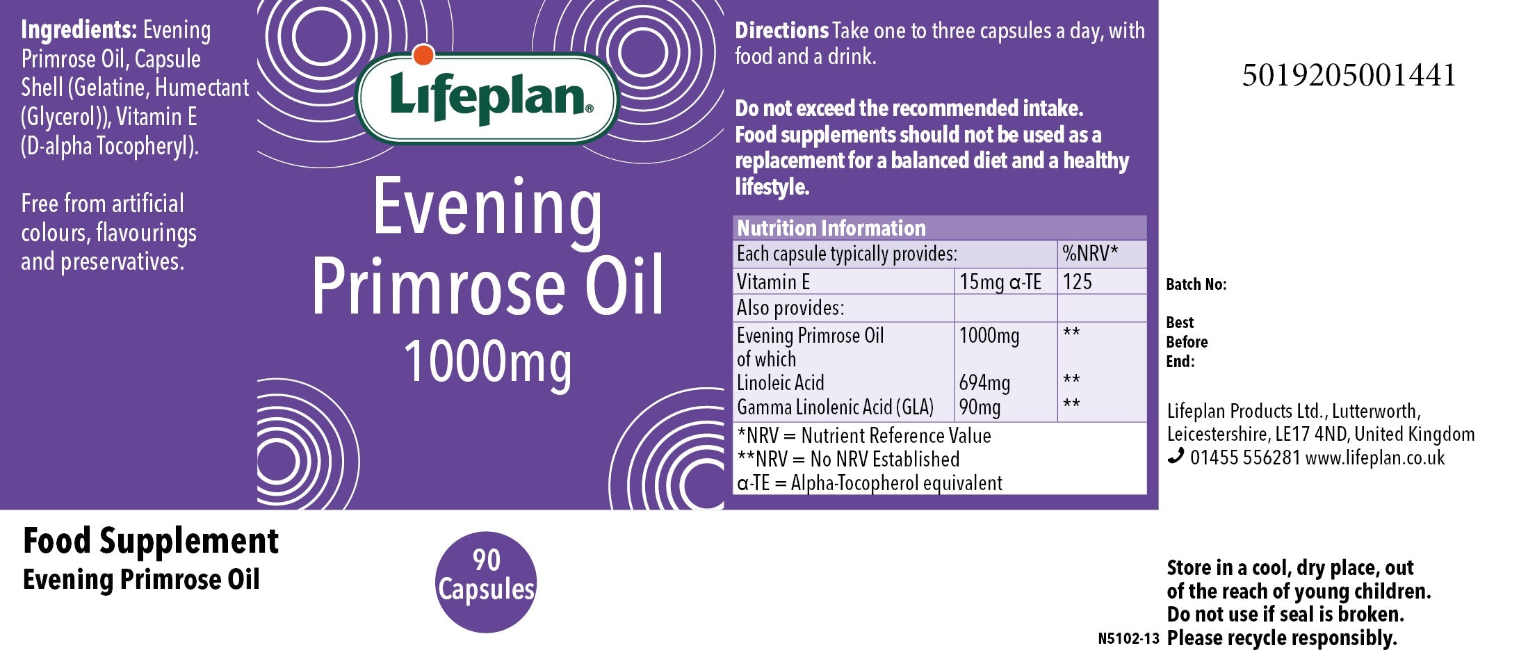 Evening Primrose Oil 1000mg