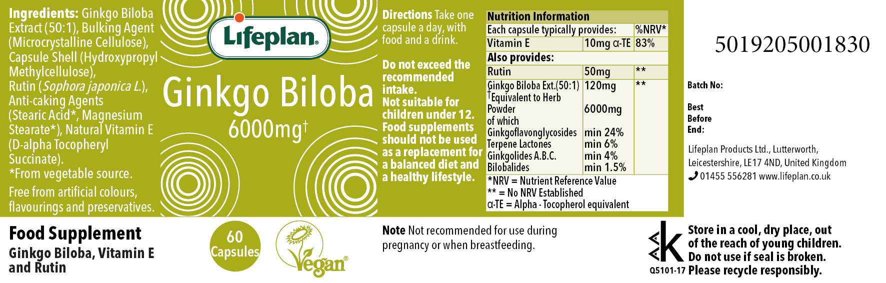 Ginkgo Biloba 6000mg