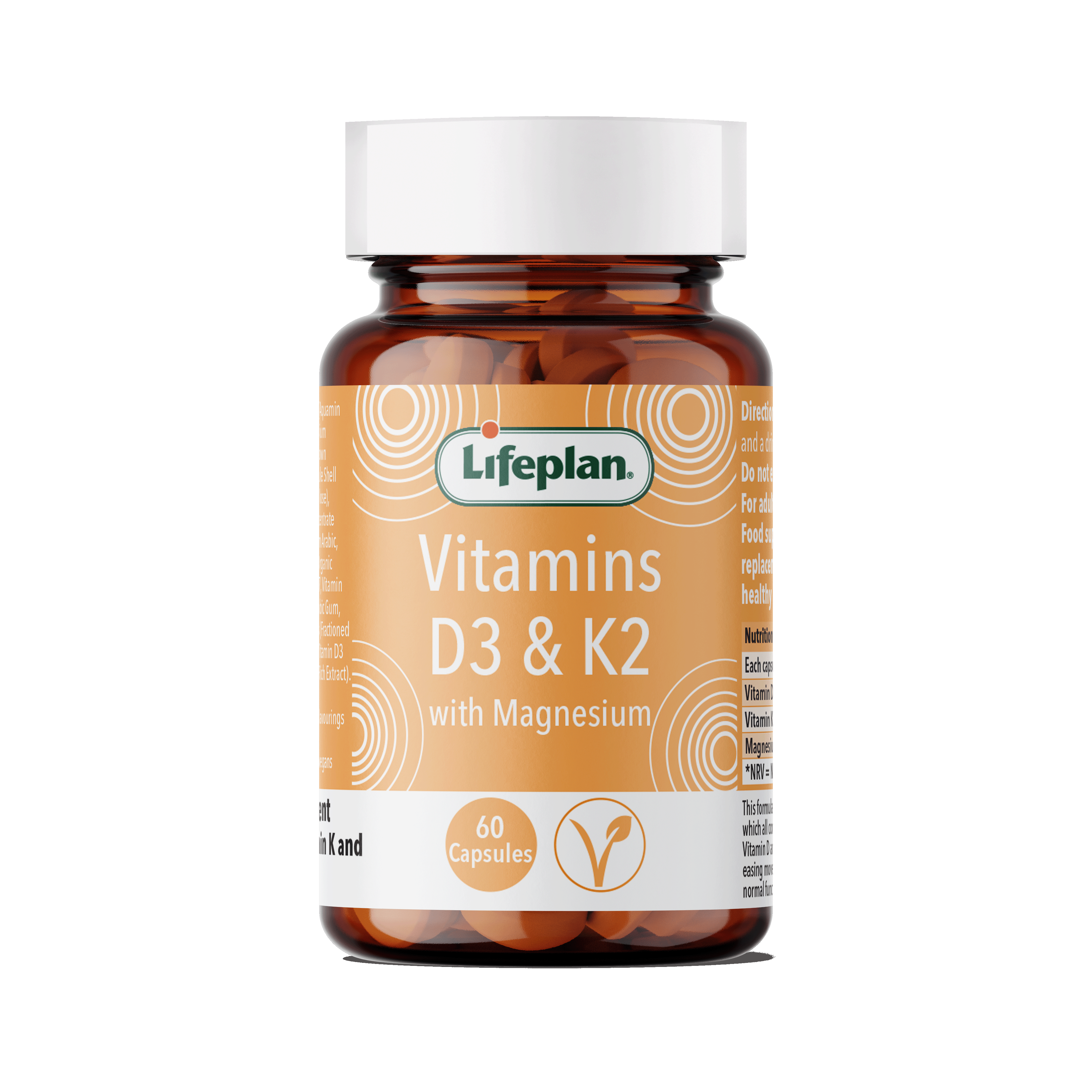 Lifeplan Vitamin D3 &, K2 with Magnesium