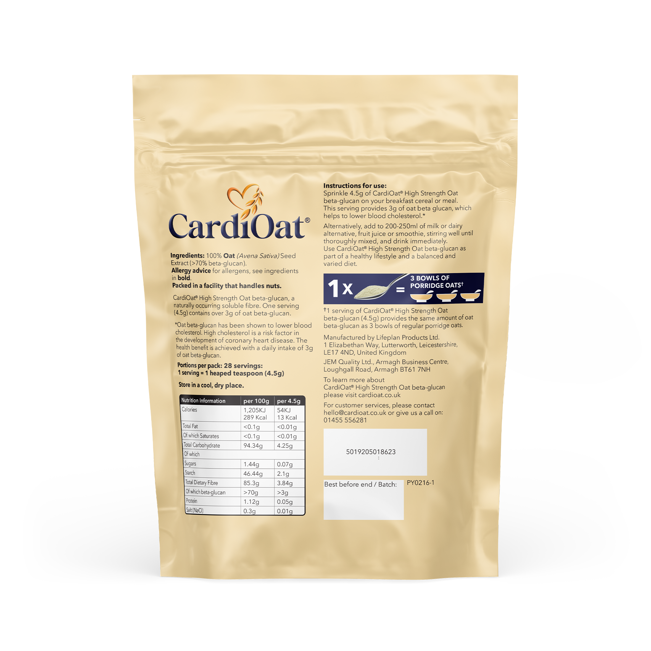 CardiOat® High Strength Oat Beta-Glucan x 3