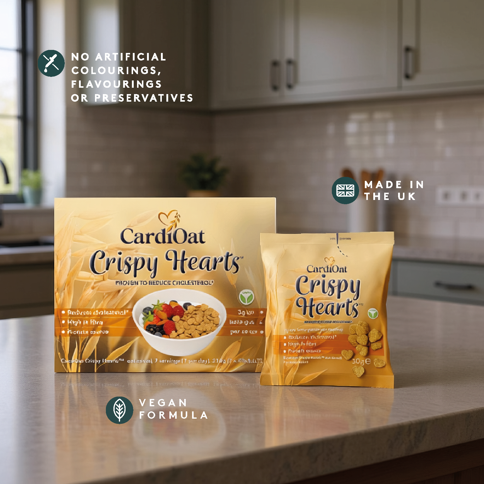 CardiOat Crispy Hearts® Oat Cereal