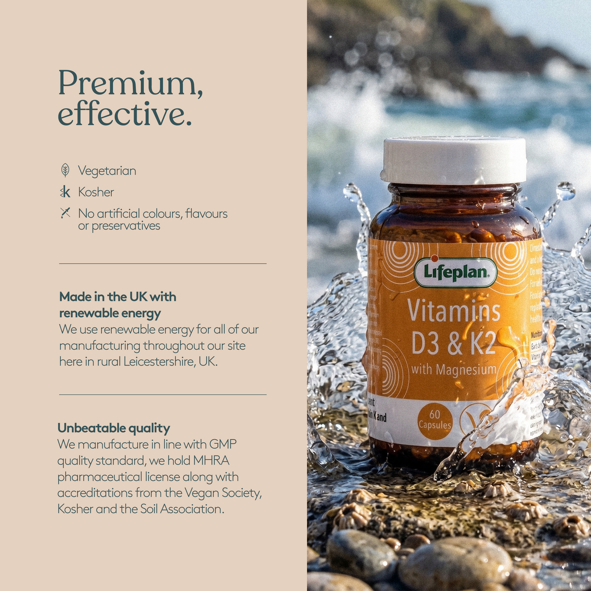 Vitamin D3 &, K2 with Magnesium
