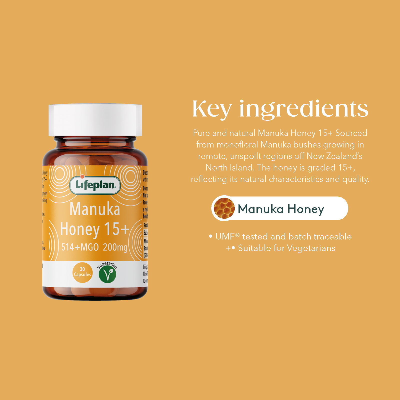 Manuka Capsules 15+