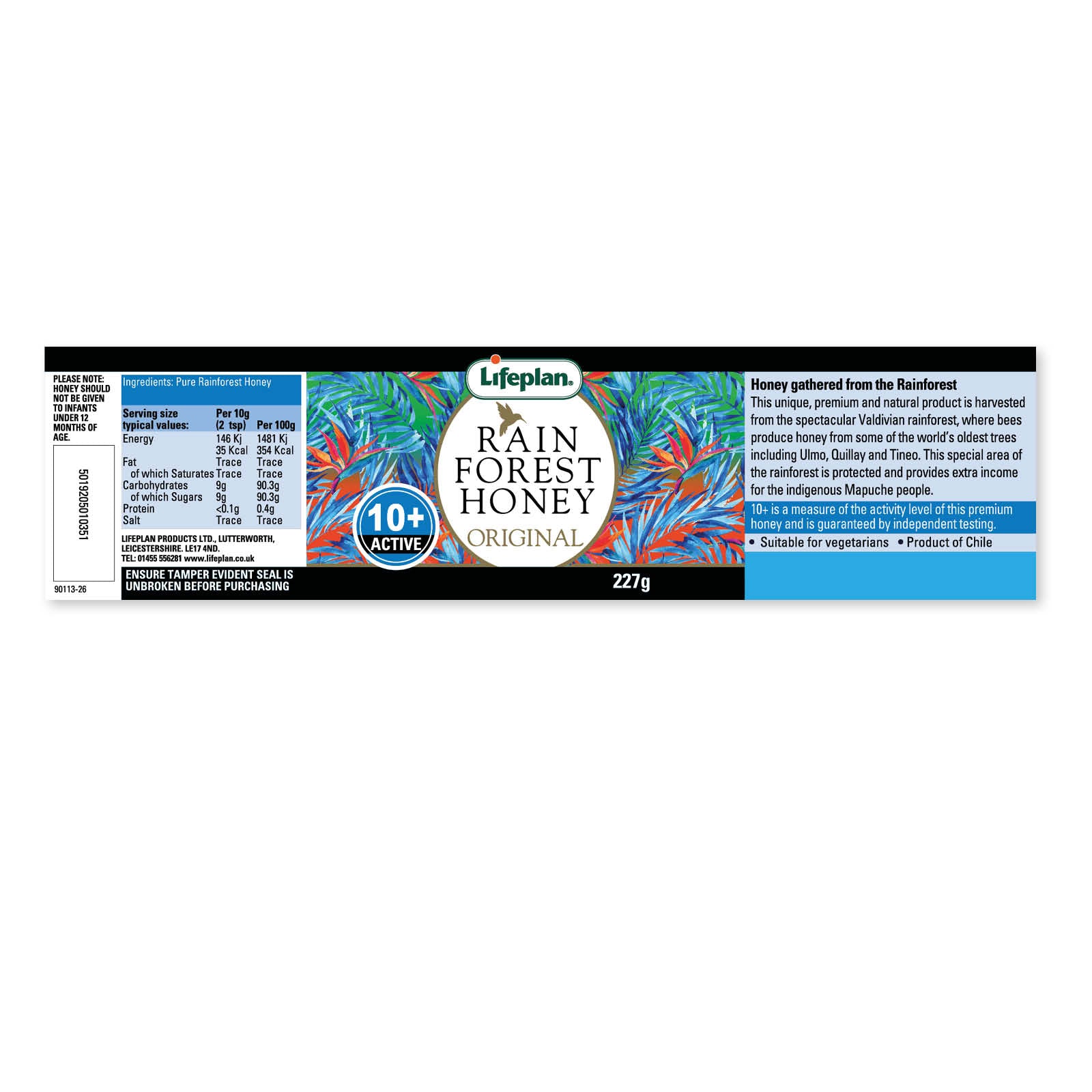 Rainforest Honey Active 10+