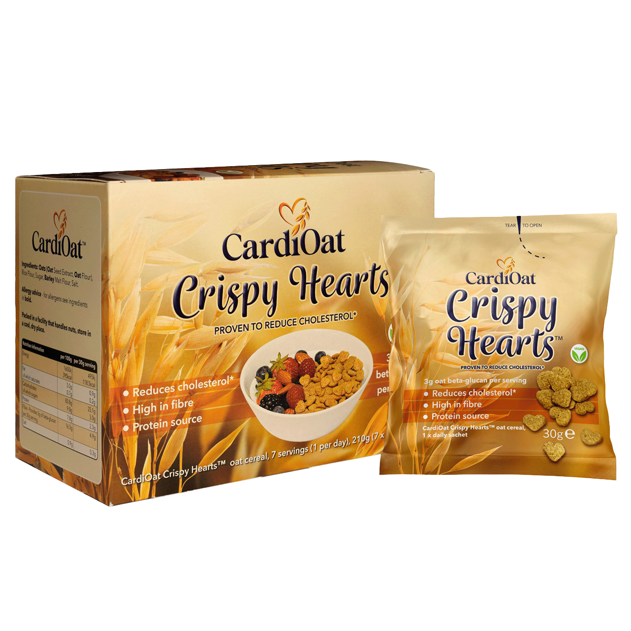 CardiOat™ Crispy Hearts Oat Cereal